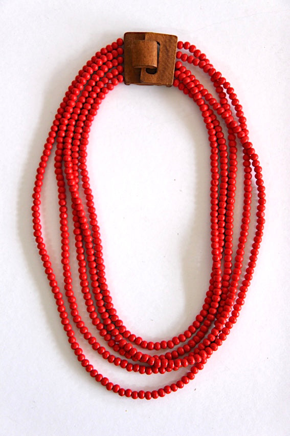 Collar de madera confetti