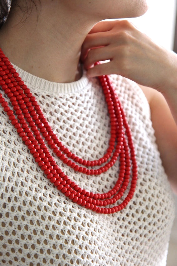 Collar de madera confetti