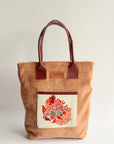 Artsy bordado cognac