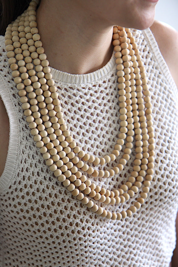 Collar de madera confetti