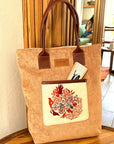 Artsy bordado cognac