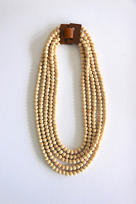 Collar de madera confetti